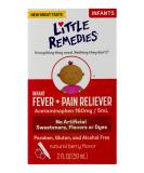 Little Remedies Infant Fever & Pain Reliever 2 Fl Oz (Pack of 2) | Natural Berry Flavor - Buy Online on GoSupps.com
