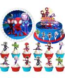 14-Piece Edible Cake Leaks Set | 20 cm Tortendeco & Cartoon Topper | Colorful Fondant Torten Raper for Young Girls - Buy Online on GoSupps.com