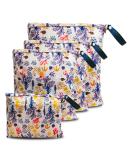 4-Pack Waterproof Diaper Bag Wet Bags for Kids | Kindergarten Laundry Bags | Ocean Design | Best for Cloth Diapers & On-the-Go Use - Buy Online on GoSupps.com