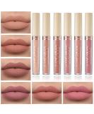 IONSGAKO 6 Colors Matte Nude Lipstick Set Liquid Lipstick Velvet Lip Gloss Lip Stain Long Lasting Waterproof Nude Pink Lipstick Set for Women Lip Makeup (SET-B) - Buy Online on GoSupps.com
