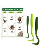 TickCheck Tick Remover Value 3 Pack - Tick Remover Tools + Tick Identification Card - for Humans, Dogs & Cats 1 Set - Buy Online on GoSupps.com
