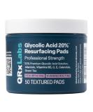 Glycolic Acid 20% Resurfacing Pads for Face & Body with Vitamins B5, C & E, Green Tea, Calendula, Allantoin - Exfoliates Surface Skin and Reduces Fine Lines and Wrinkles - Peel Pads - Buy Online on GoSupps.com