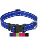 Dey Premium Reflective Dog Collar - Adjustable Nylon Neck Band for Small & Large Dogs Many Colors & Sizes Blue XS (21-30 cm) - Buy Online on GoSupps.com