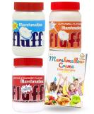 Marshmallow Fluff Original Caramel and Strawberry Mix (213g x3) with Recipe - Gluten-Free Spread Delights for Vegetarians - Buy Online on GoSupps.com