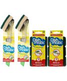 Dishmatic Fillable Washing Up Brush with Sponge + 6 Refills - Easy Grip Dish Cleaner - Buy Online on GoSupps.com