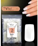 Vixi 600 Medium Square Nail Set with Prep File | 10 Sizes Opaque Express Full Cover False Fingernail Extensions for Salon & Home Use - Buy Online on GoSupps.com