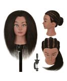 RIHANNAHAIR 100% Real Human Hair Mannequin Head with Stand - Cosmetology Practice Manikin for Braiding, Styling, Coloring, and Cutting - Buy Online on GoSupps.com