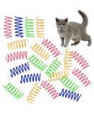 24 Pcs Colorful Spring Cat Toys Cat Spring Toys Cat Colorful Springs Toys Kittens Cat Interactive Toys Plastic Reusable Interactive Cat Toys for Swatting Biting Hunting Kitten Cat Toys 4 Color - Buy Online on GoSupps.com