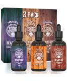 Beard Oil Conditioner 3 Pack - All Natural Variety Set - Sandalwood, Pine & Cedar, Clary Sage Conditioning and Moisturizing for a Healthy Beard by Viking Revolution Sandalwood, Pine & Cedar, Clary Sage 1 Ounce (Pack of 3) - Buy Online on GoSupps.com