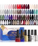 Lavender Violets 42-Piece Gel Nail Polish Set with Top Coats - Fall/Winter UV LED Gel Shades C958 - Buy Online on GoSupps.com