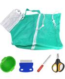 Adjustable Cat Bathing Bag Set with Nail Clippers - Anti-Bite & Scratch Mesh Grooming Restraint Bag - Green - Buy Online on GoSupps.com