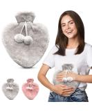 Empire 1L Grey Hot Water Bottle with Fluffy Cover - Ideal for Period Back & Neck Pain - UK Perfect for Women, Seniors & Children - Buy Online on GoSupps.com