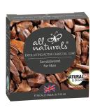 Men's All Natural Soap Bar with Virgin Coconut Oil and Cocoa Butter - Sandalwood Scent | Organic Hand, Face, and Body Wash 100g - Buy Online on GoSupps.com