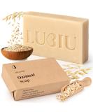 Lubiu Hafers soap - 100g natural soap piece for sensitive skin as child soap hand soap firm or shower soap for adults - natural soap organic oat 100 g (1 Pack) - Buy Online on GoSupps.com