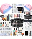 Modelones Poly Nail Gel Kit 8 Colors with 48W LED Nail Lamp - Professional Manicure Kit for Valentine's Day - Buy Online on GoSupps.com