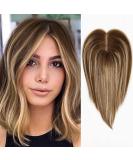 EMMOR Hair Topper For Women 100% Remy Human Hair For Women With Thinning Hair Loss Cover Gray Hair Three Clips on Topper 3.5in 4in Hand-Tied 12 inch Mixed Brown - Buy Online on GoSupps.com