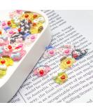48PCS Kawaii Resin Nail Art Charms - Cute Animals & Candy 3D Decoration Set - Buy Online on GoSupps.com