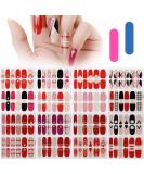 MWOOT 16 Sheet Nail Stickers with Nail Files | Self-Adhesive Nail Art Decals for DIY Manicure & Fashion Decoration - Buy Online on GoSupps.com