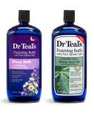 Dr. Teal's Foaming Bath Gift Set - Hemp Seed Oil & Melatonin Nighttime Soak - 2 Pack (34oz each) - Epsom Salt for Pain & Stress Relief - Buy Online on GoSupps.com