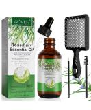 Rosemary Essential Oil for Hair Growth | 100% Organic with Scalp Massager - Nourishes & Stimulates Hair - Buy Online on GoSupps.com