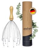 Anders Premium Head Massage Spider - 24 Fingers Bamboo Handle | Eco-Friendly Gift Packaging - Relaxation & Comfort - Buy Online on GoSupps.com