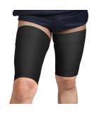 Thigh Compression Sleeves for Women & Men - Quad & Groin Pain Relief - Recovery Support Brace - Ideal for Running & Sports - Black (Size L) - Buy Online on GoSupps.com