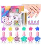 Kids Non-Toxic Nail Polish Set | Water-Based Peel Off Quick Dry Nail Art Kit for Girls 3+ | 6 Color Birthday Gift - Buy Online on GoSupps.com