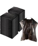 Pack of 100 Black Salon Capes - Disposable Waterproof Hair Dye Apron for Barber, Stylist, and Coloring - 51.2x36.2 Inch - Buy Online on GoSupps.com