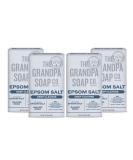 Grandpa Soap Epsom Salt Bar Soap - Deep Cleansing Vegan Soap for Face & Body 4.25 Oz (4 Pack) - Removes Dirt Grease & Grime - Buy Online on GoSupps.com