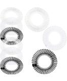 9-Piece Flexible Circular Stretch Comb Set for Women & Girls - 3 Colors (Black, White, Clear) - Buy Online on GoSupps.com