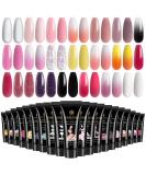 Saviland Poly Gel Nail Set - 20 Colors Builder Extension Gel for French Manicure - Professional Nail Salon Quality - Home DIY Kit - White, Pink, Nudes - Buy Online on GoSupps.com