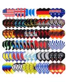 Niubixx Standard Dart Flights 30 Sets 90 Pcs Durable PET and Laser Replacement Feather Tail Wing - Perfect Accessories Equipment Supplies for Dart Games - Buy Online on GoSupps.com
