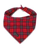 Aring Pet Christmas Dog Bandana | Cute Plaid Cotton Necker for Small to Large Dogs & Cats | Red-Black Check Design - Buy Online on GoSupps.com