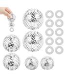 16-Piece Magnetic Acupressure Massage Set | Stress Relief & Hand Exercise | Includes 6 Magnetic Massage Balls & 10 Finger Rings - Buy Online on GoSupps.com