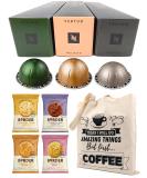Nespresso Vertuo Coffee Capsules - Stormio Fortado Melozio - 3 Boxes (30 Pods) Bundled with Border Biscuits & Giftable Tote Bag - Buy Online on GoSupps.com