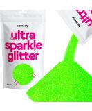 Hemway Premium Ultra Sparkle Glitter - Fluorescent Green Microfine Metallic Flake for Arts Crafts Nails & Cosmetics - 100g / 3.5oz - Multi-Purpose Festival Face & Hair - Buy Online on GoSupps.com