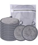 Large Reusable Makeup Remover Pads - Soft Microfiber Face Cloths 12 Pack with Laundry Bag 5 Inch Washable Premium Cleaning Pads - Buy Online on GoSupps.com