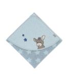 Sterntaler hooded bath towel donkey Emmi age: from 0 months 100 x 100 cm cotton medium blue Emmi 2020 with stars - Buy Online on GoSupps.com