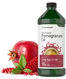 Pomegranate Seed Oil 16 oz | Face, Skin & Hair Moisturizer | Cold Pressed, Non Comedogenic | SLS & Paraben Free by Horbaach - Buy Online on GoSupps.com