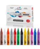 12-Color Acrylic Paint Pens | For Rock, Glass, Wood, Porcelain, Ceramic, Fabric, Paper | Medium Point Markers for Calligraphy, Kindness Rocks, Mugs | Arts and Crafts Supplies - Buy Online on GoSupps.com