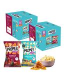 Gluten Free Lentil Crisps Multipack - Pack of 2 x 32 Vegan Proper Chips BBQ & Salt Vinegar Low Calorie Snack Box with Topline Card. Healthy Snacks for Kids Lunch Box Birthday Party Food Movie Night - Buy Online on GoSupps.com