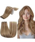 Runatur Real Hair Extensions - Brown to Blonde Highlight 30cm Human Hair - 70g #10/16 - Premium Quality Sew-In Hair Treat - Buy Online on GoSupps.com