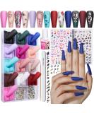 FANDAMEI Long Matte Press on Nails - 312 PCS Full Cover Coffin & Ballerina Nail Tips with Glue Rhinestones & Art Stickers - Perfect for International Shipping - Buy Online on GoSupps.com