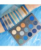 Blue Eyeshadow Palette Matte Shimmer Makeup Eyes, AFFLANO Highly Pigmented Waterproof Eye Shadow Blue Palette, Vegan Nude Silver Grey Glitter Metallic Navy Dark Light Space-Blue Eyeshadow Pallet Shade Eyeshadow Palette-Spa - Buy Online on GoSupps.com
