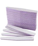 Professional 100/180 Nail Files - Double-Sided Gel Nail Tools for Manicure & Nail Art | Smirel Paper Gray & Purple - 25 Pack - Buy Online on GoSupps.com