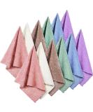 12 Pieces Face Wash Cloth Makeup Remover Cloths Microfiber Facial Washcloths Soft Fast Drying Facial Cleansing Cloth for Face, 12 x 12 Inch (Beige, Blue, Purple, Brown, Green, Pink) - Buy Online on GoSupps.com