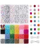 UOONY 8800pcs Beads Kit for Bracelet Making & Crafts - Glass Seed Beads, Letter Beads, Crystal String, Elastic String - Buy Online on GoSupps.com