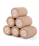 Self-Adhesive Cohesive Wrap Bandage - Flexible Stretch Tape for Athletic Support & First Aid (6 Packs 3"x5 Yards) - Ideal for Wrist Hand & Ankle Sprains - Buy Online on GoSupps.com