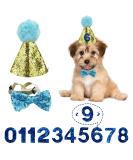 Dog Birthday Hat Pet Birthday Hat Kit with Bow Tie Collar and Blue Number Reusable Dog Cats Birthday Cap for Pet Puppy Cat Birthday Party Decorations Pet Costumes Headwear Accessories (Blue) - Buy Online on GoSupps.com