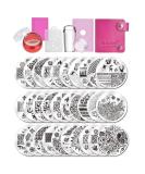 BIEUTEE Nail Art Stamp Template 30 Designs Nail Stamping Stencil Complete Set with 1 Stamp & 2 Scrapers for Stunning Nail Art - Buy Online on GoSupps.com